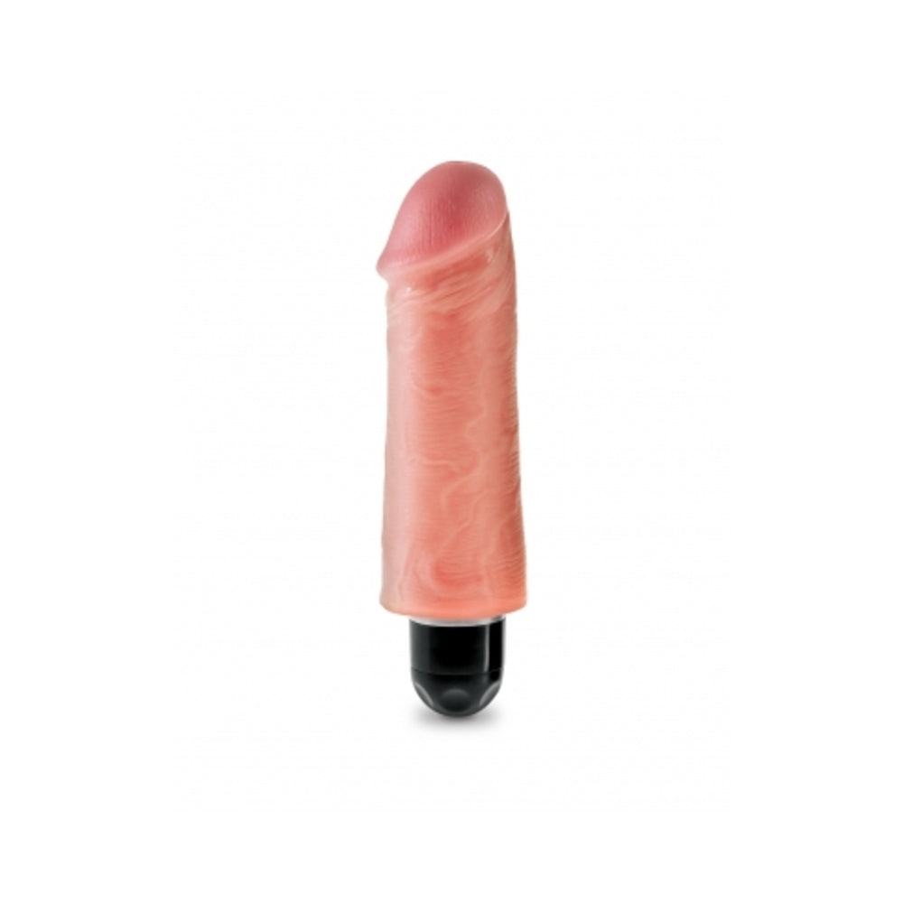 King Cock 5 inches Vibrating Stiffy Beige
