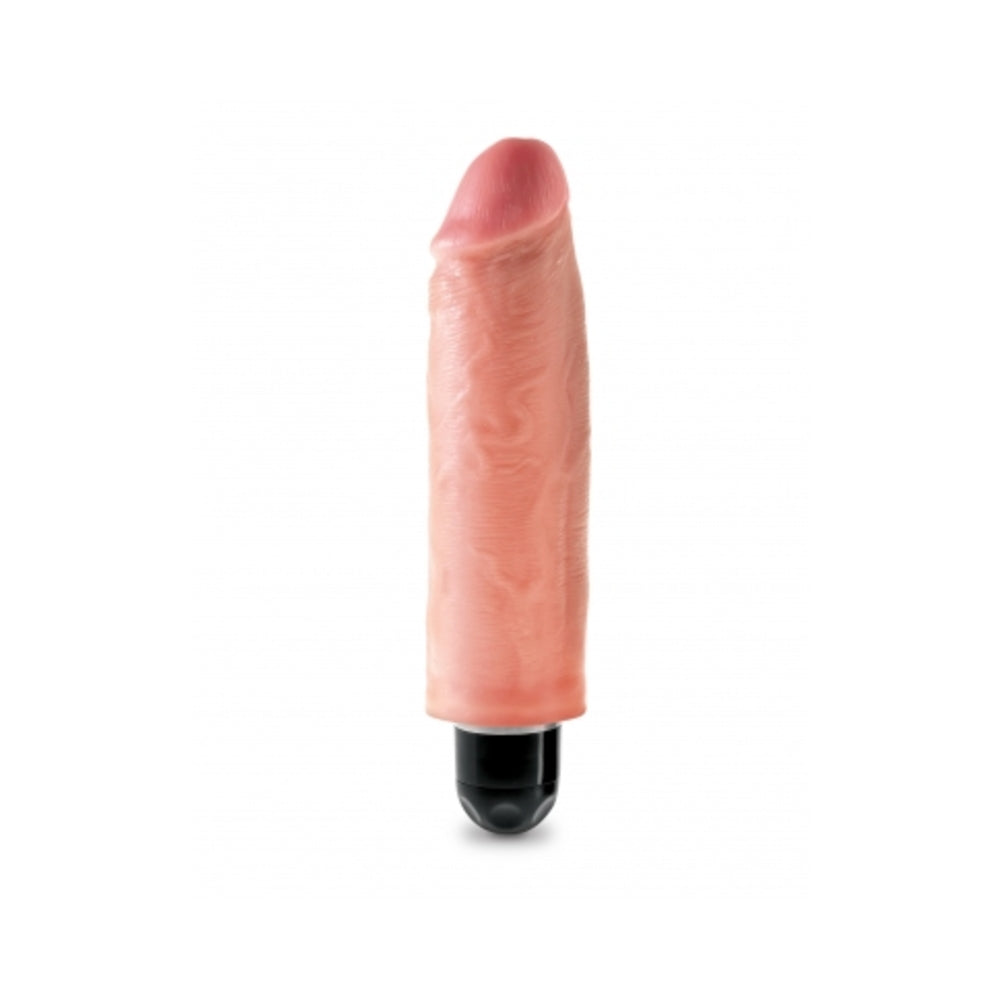 King Cock 6 inches Vibrating Stiffy Beige