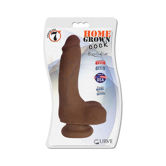 Home Grown Cock 7 inches Chocolate Brown Dildo