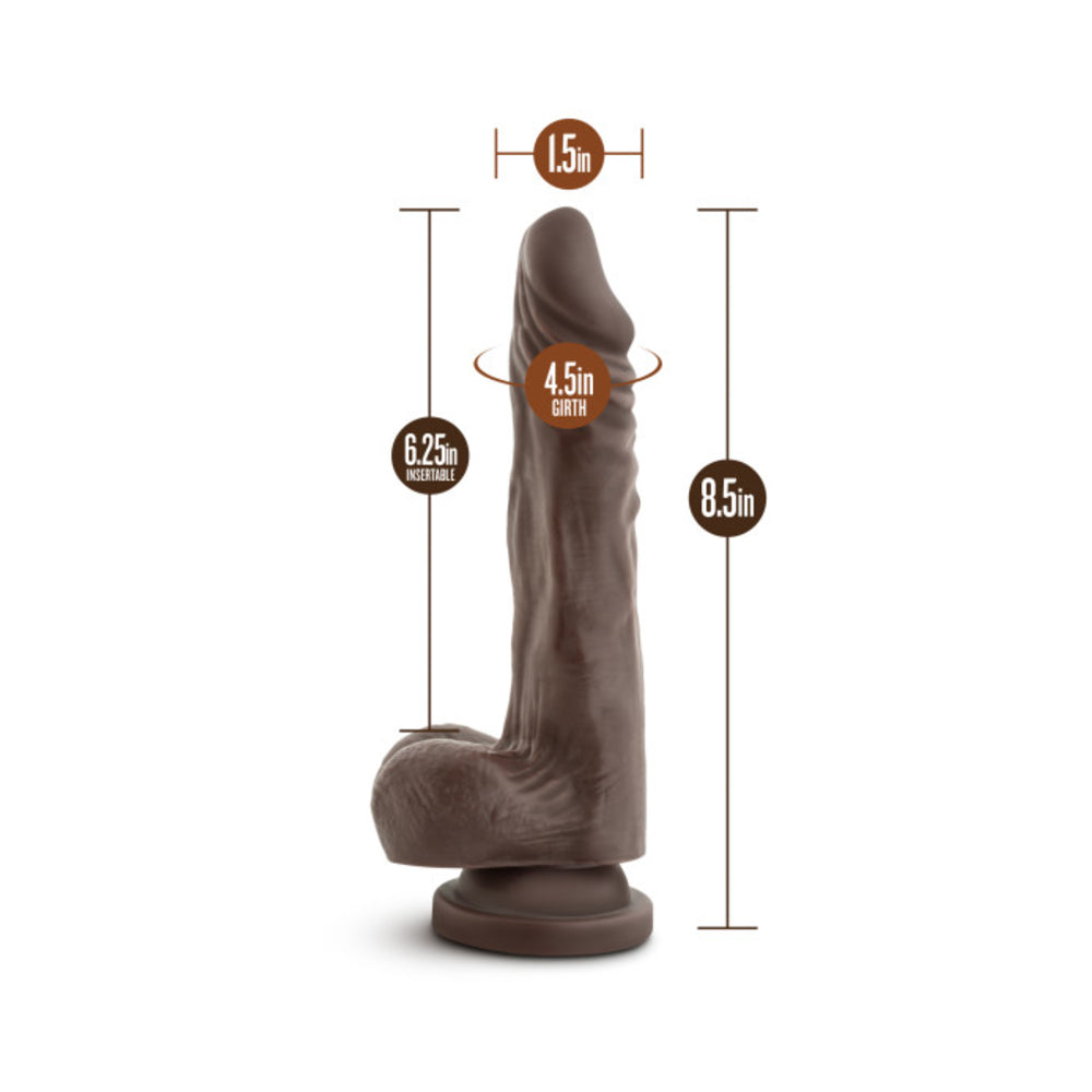Mr Skin Stud Muffin 8.5 inches Chocolate Brown Dildo