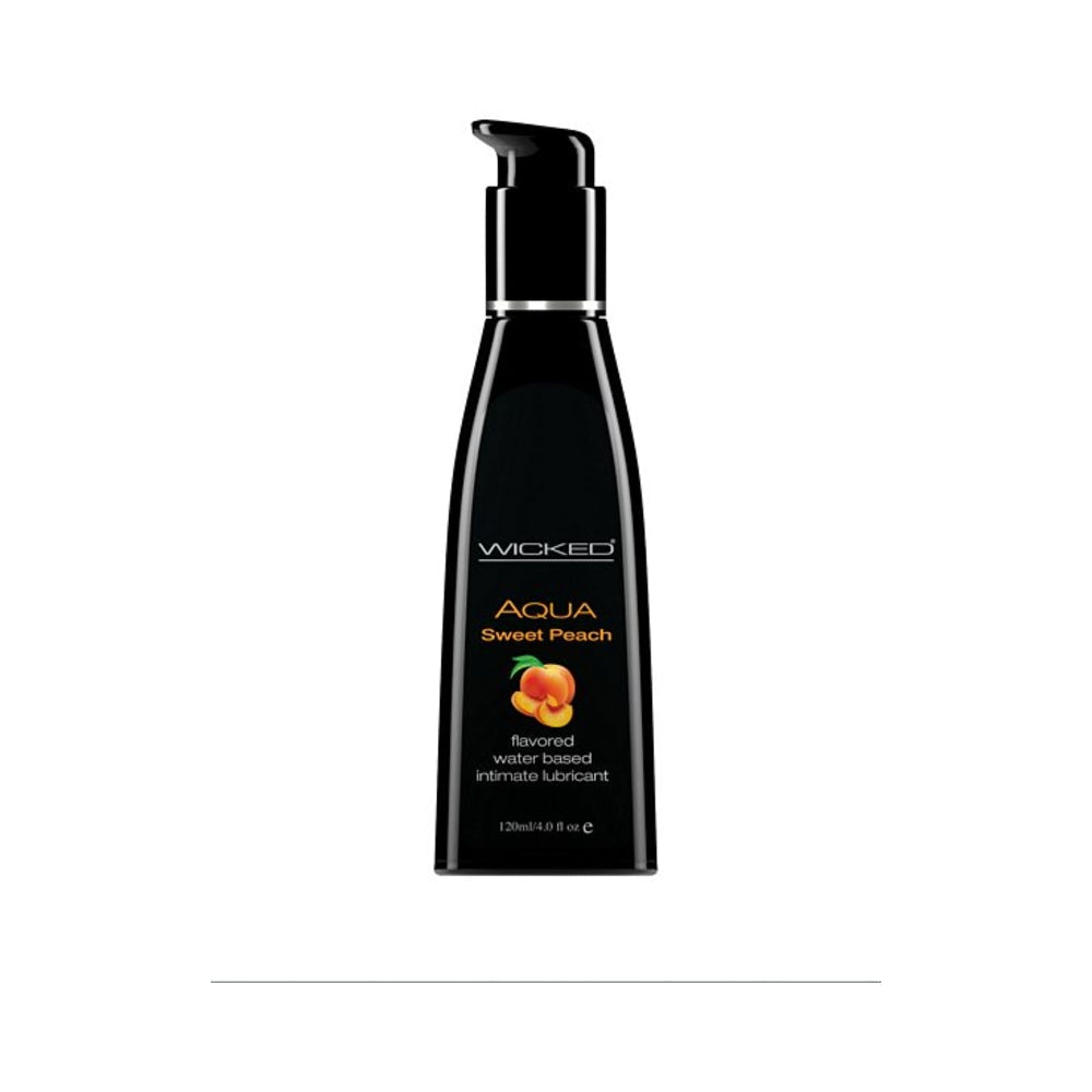 Wicked Aqua Sweet Peach Flavored Lubricant 4oz