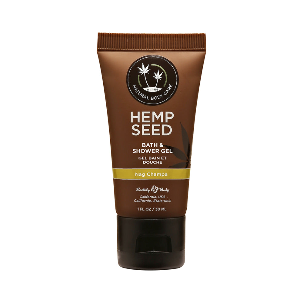 Earthly Body Hemp Seed Shower Gel Nag Champa 1oz