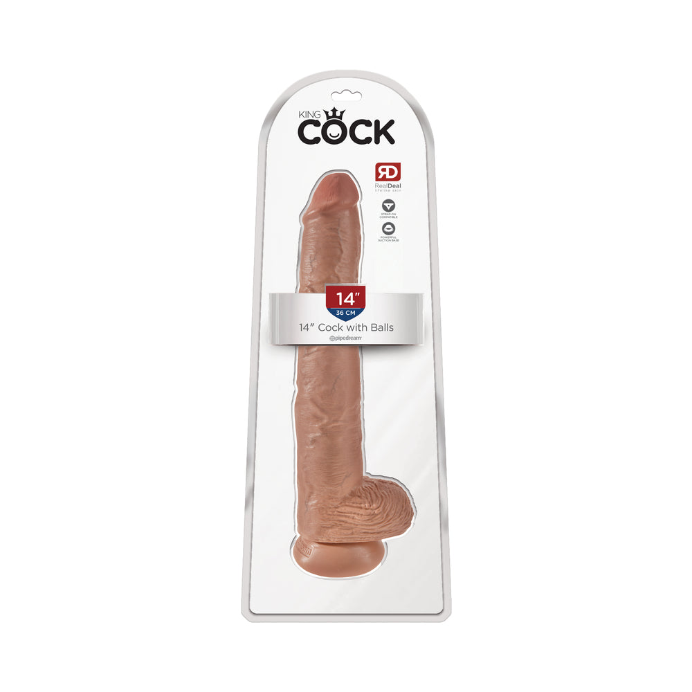 King Cock 14 inches Cock with Balls Dildo