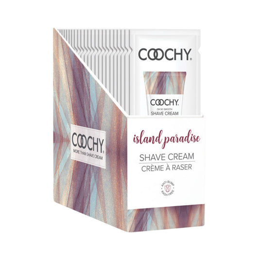 Coochy Shave Cream Island Paradise Foil 15ml 24pc Display