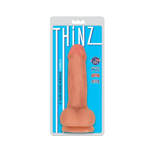 Thinz 6 inches Slim Realistic Dong with Balls