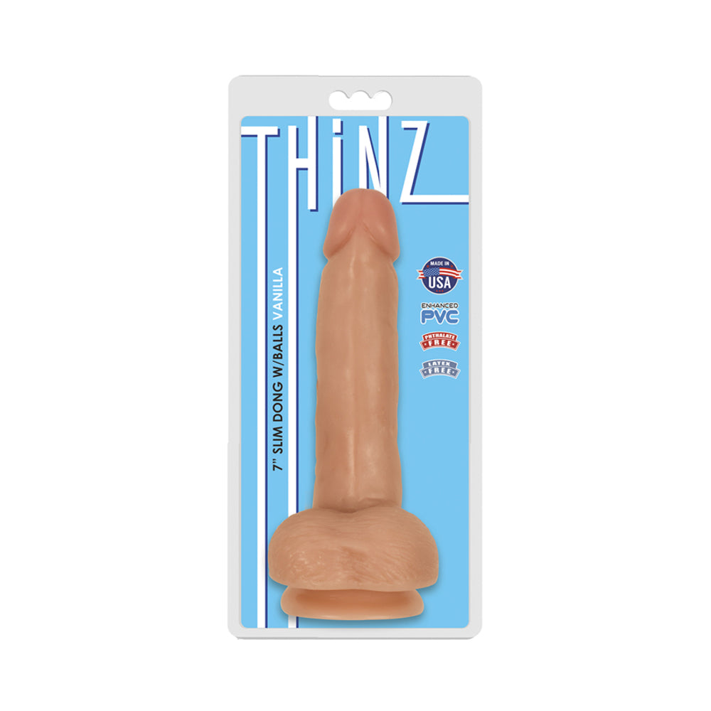 Thinz 7 inches Slim Realistic Dong with Balls