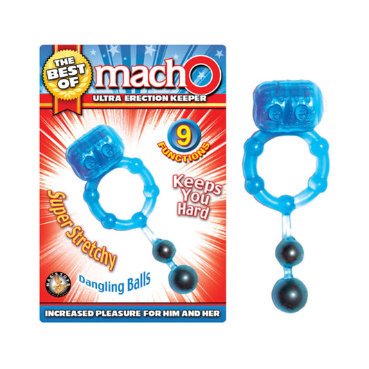The Best Of Macho Ultra Erection Keeper Blue Cock Ring