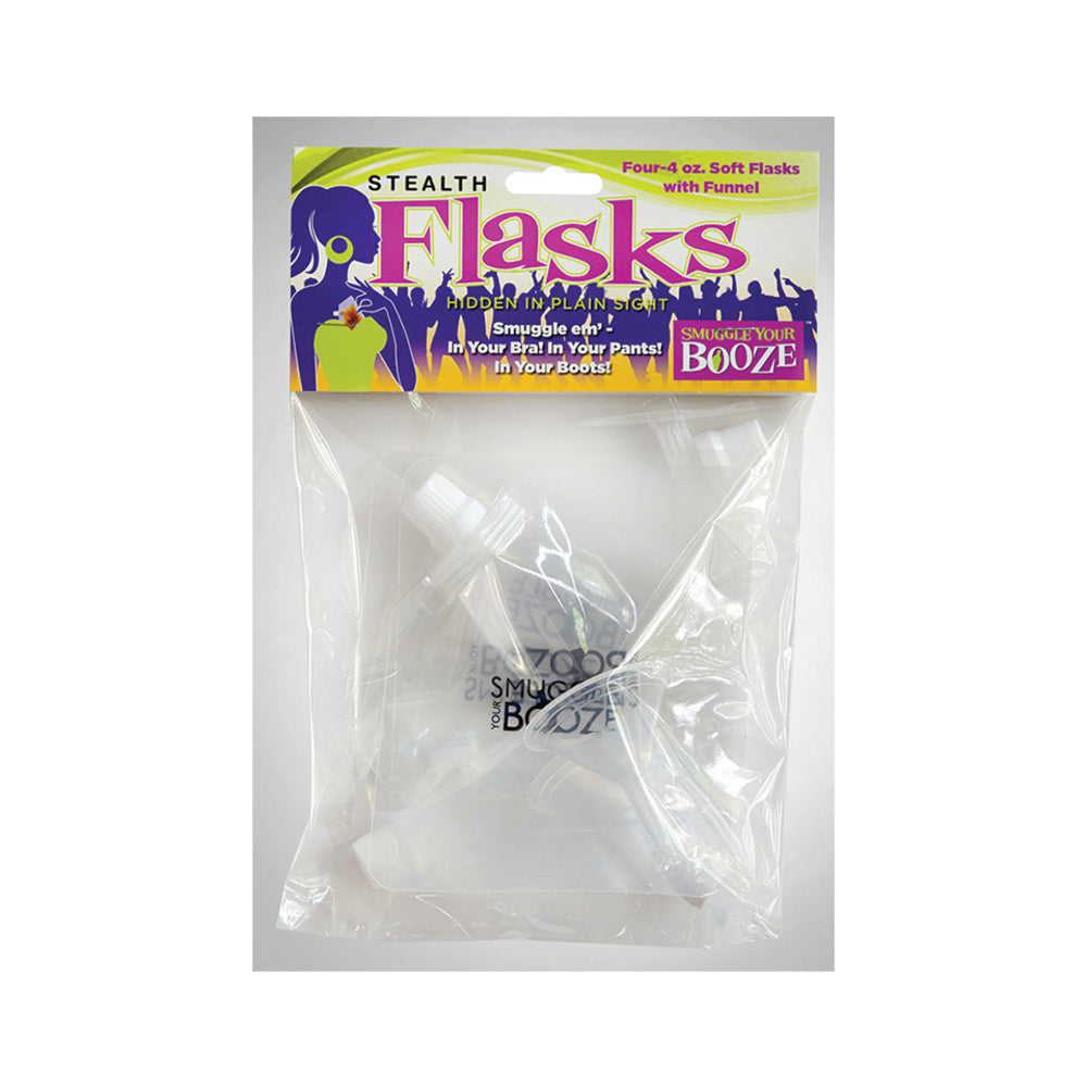 Stealth Soft Flask With Funnel 4 Pack 4oz