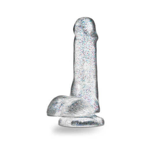 Naturally Yours - 6" Glitter Cock - Sparkling Clear