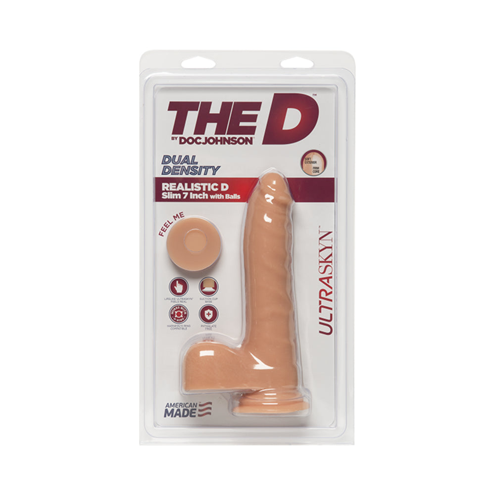 The D Realistic Slim 7in Ultraskyn Vanilla