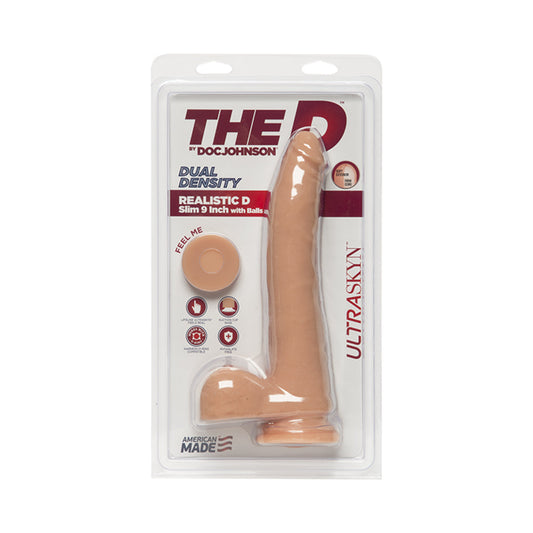 The D Realistic Slim 9in Ultraskyn Vanilla