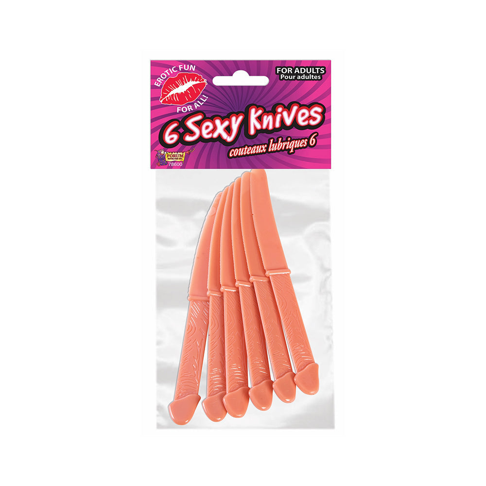 Sexy Knife with Pecker Handles 6 Pack