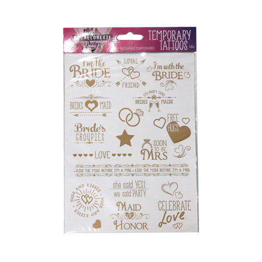 Bachelorette Temporary Tattoos