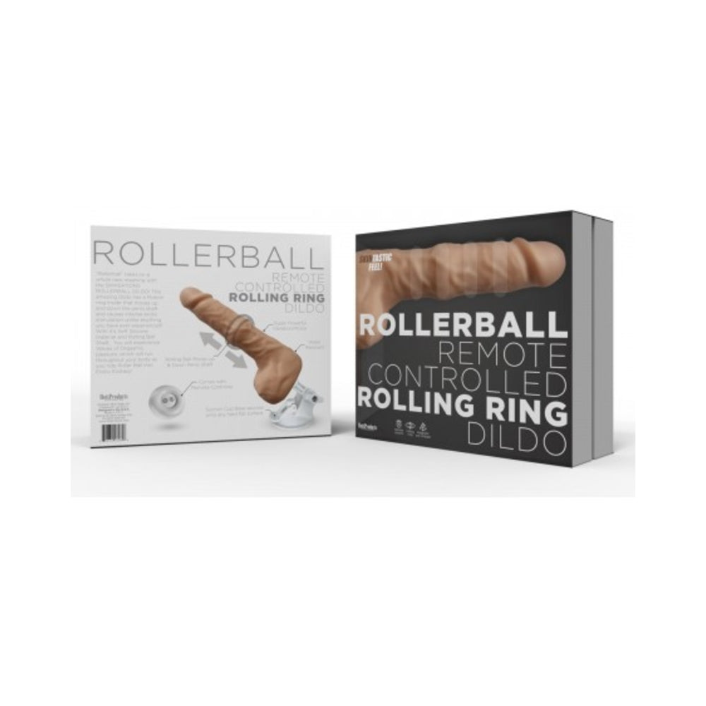 Rollerball Dildo With Rolling Ball Function Suction Cup Base