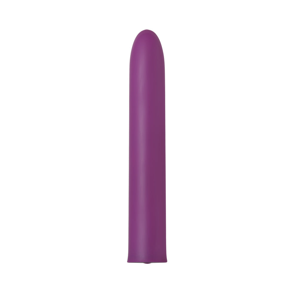 A&e Eve's Satin Slim Vibe Rechargeable Usb Cord Included Silicone Sleeve 10 Vibe Functions Waterproo