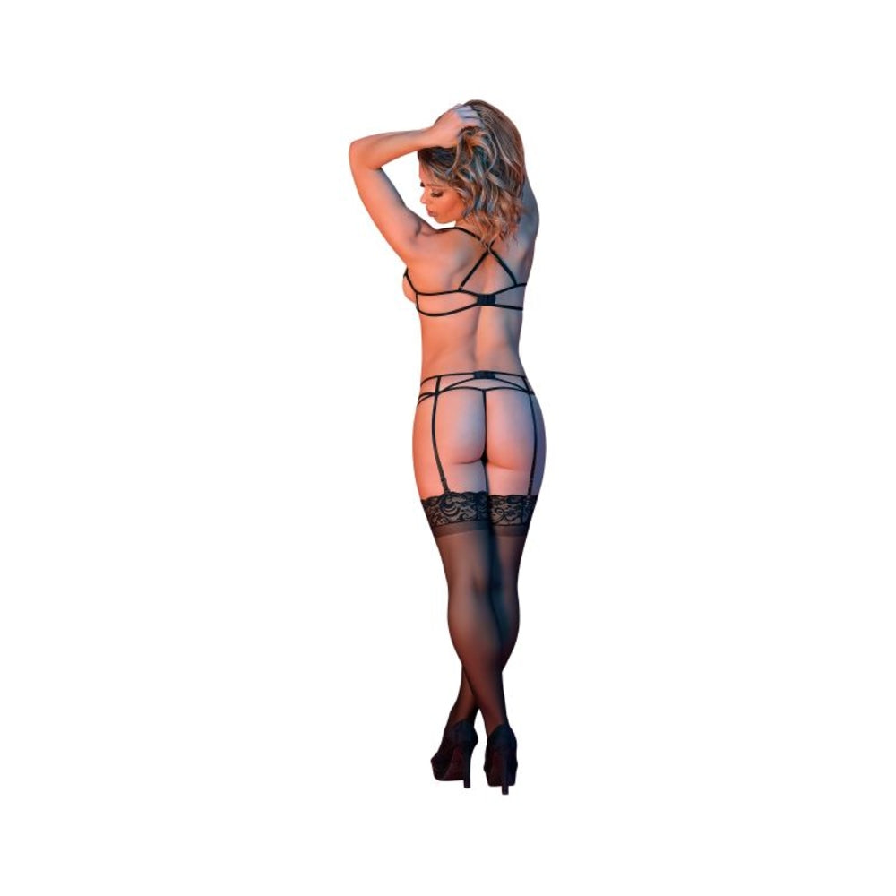 Magic Silk Sexy Time Merry Widow & G-set Black Lx
