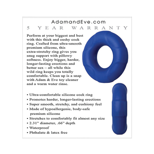 A&E Big Man Silicone Cock Ring Blue