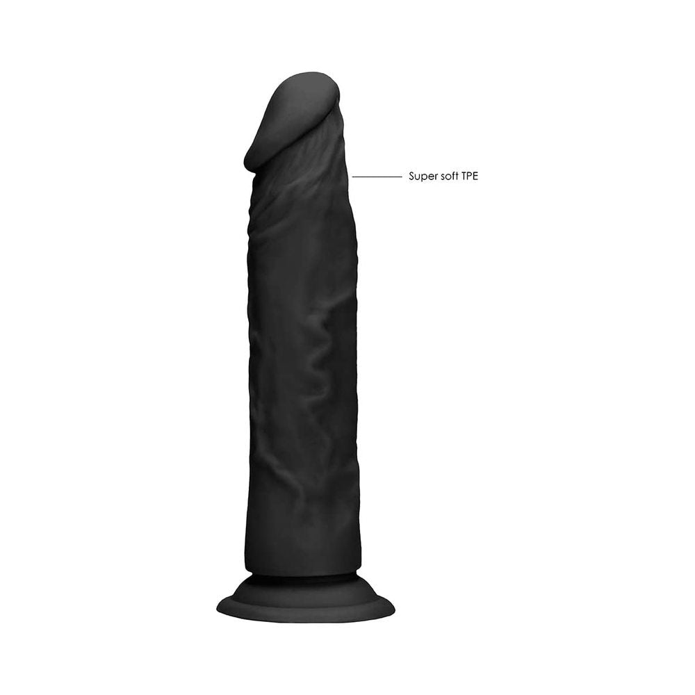 Realrock - 10 / 25 Cm Realistic Dildo - Black