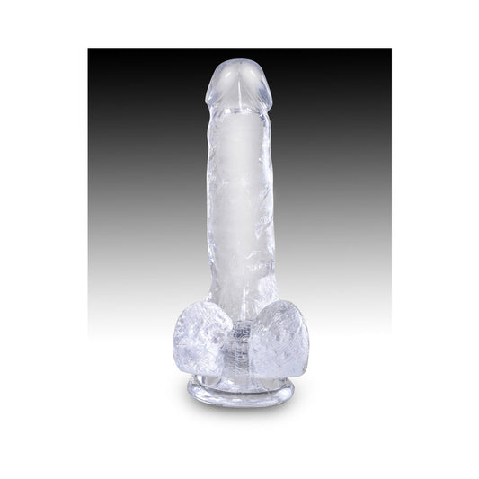 King Cock Clear 6in Cock with Balls