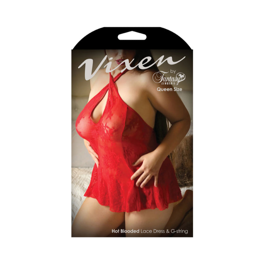 Vixen Hot Blooded Lace Dress & G-string O/S/Queen