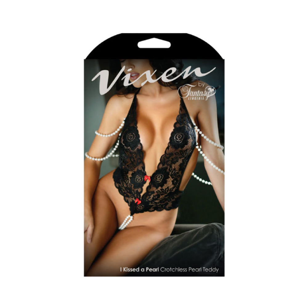 Vixen I Kissed A Pearl Lace & Pearl Teddy