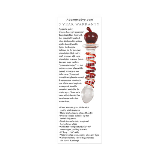 A&e Eve's Twisted Crystal Glass Dildo Red