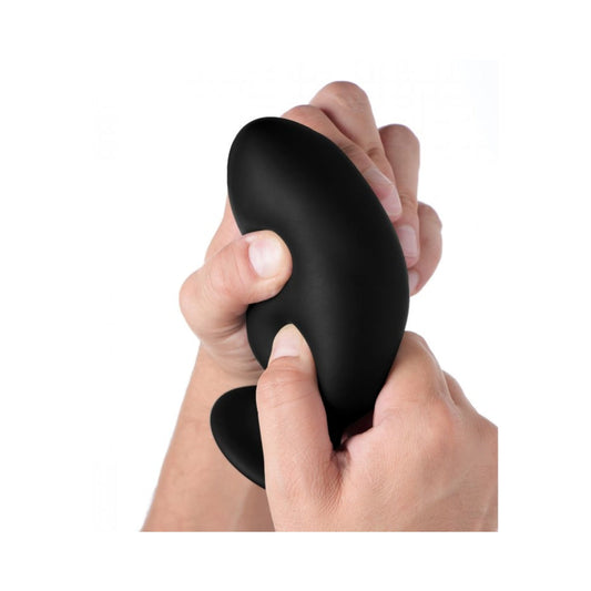 Squeezable Large Anal Plug - Black