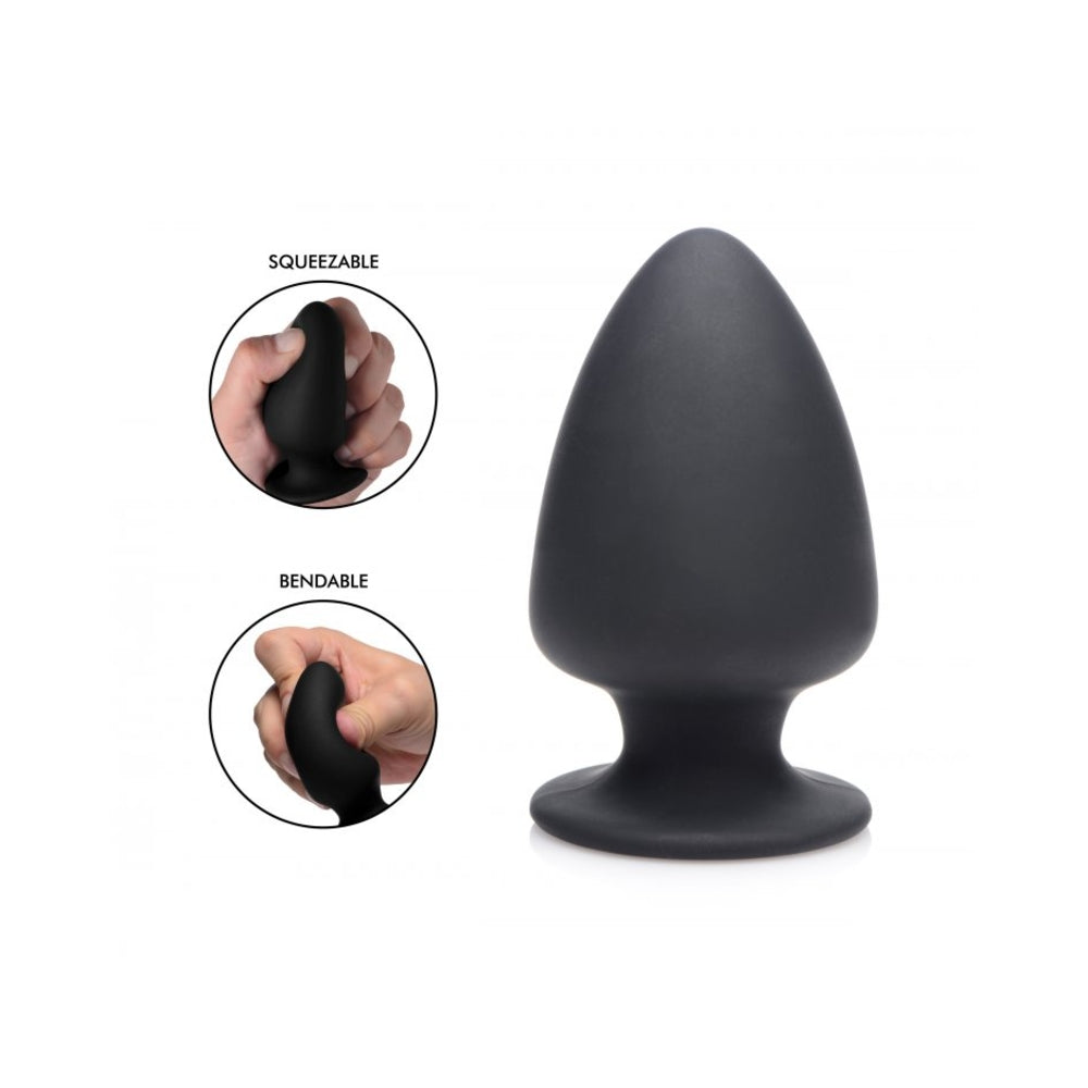 Squeezable Small Anal Plug - Black