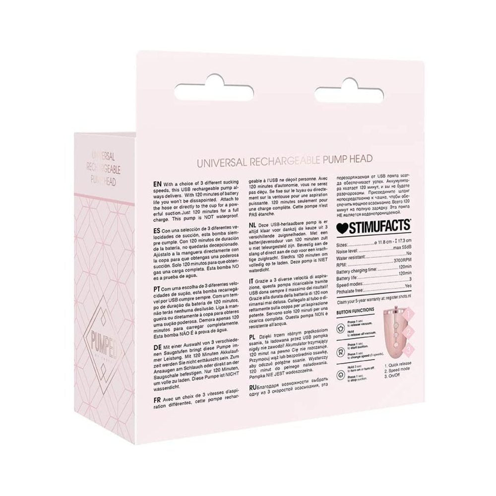 Universal Rechargable Pump Head - Pink
