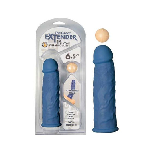 The Great Extender 1st Silicone Vibrating Sleeve 6.5in