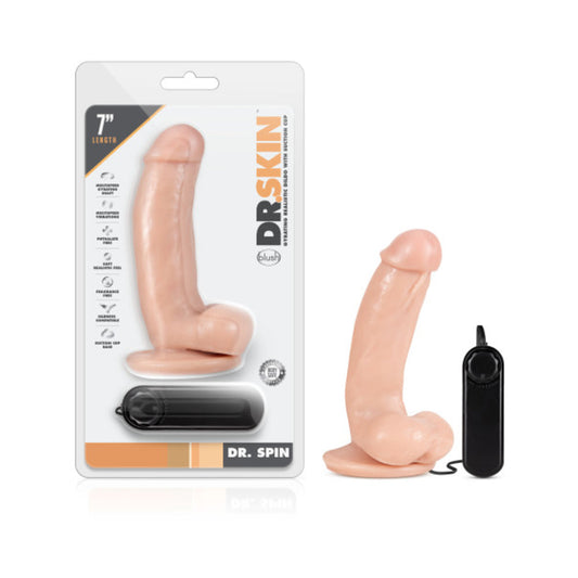 Dr. Skin - Dr. Spin 7" Gyrating Dildo Vanilla