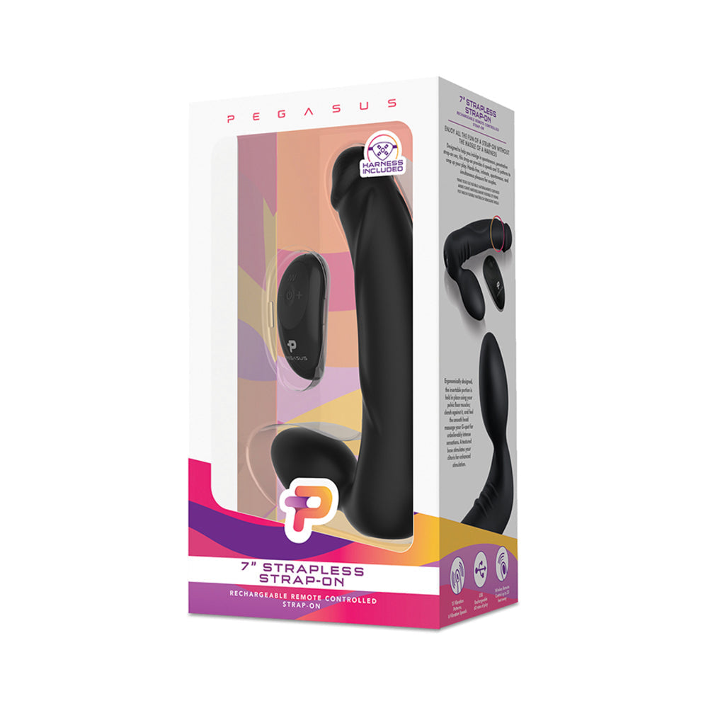 Pegasus 7" Strapless Strap-on - Black