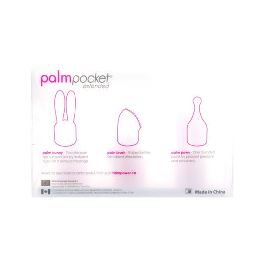 Palmpocket Extended Silicone Massage Heads 3-pack