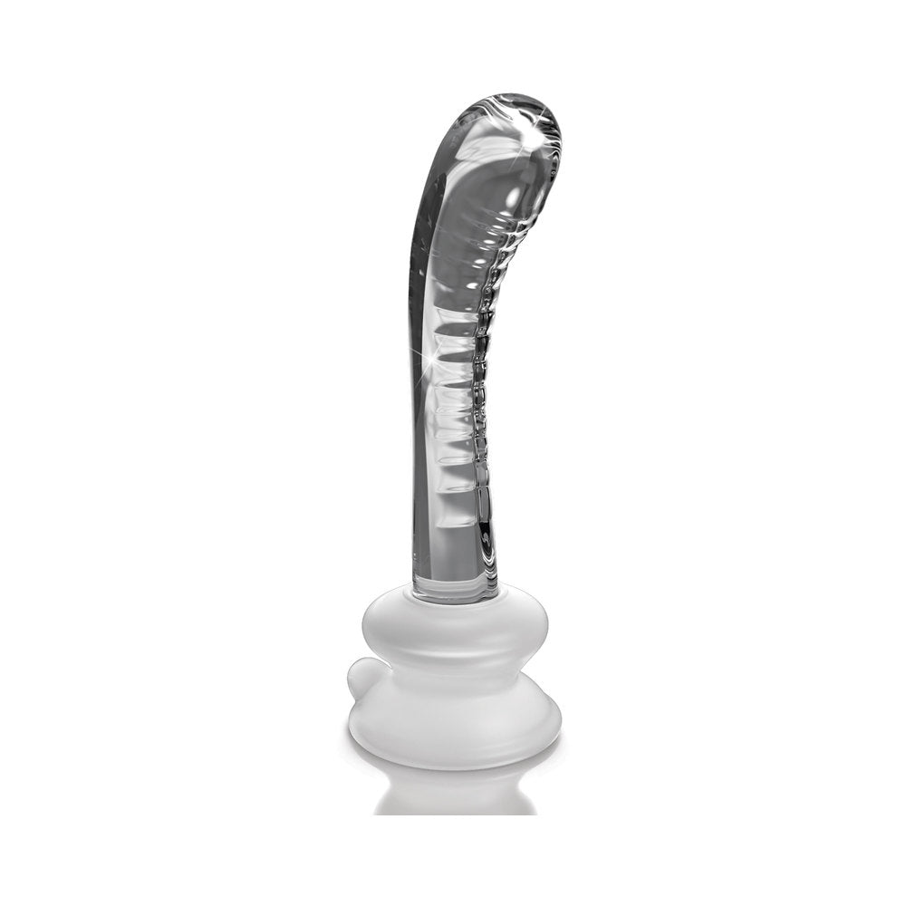 Icicles No. 88 - Glass Suction Cup G-spot Wand - Clear