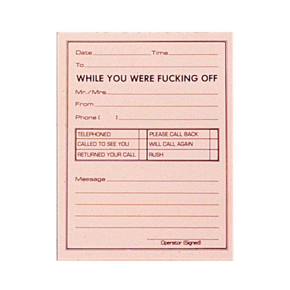 X-rated Phone Message Pad