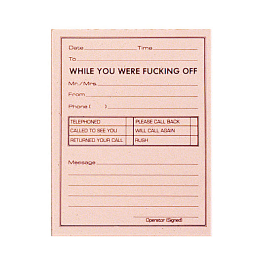 X-rated Phone Message Pad