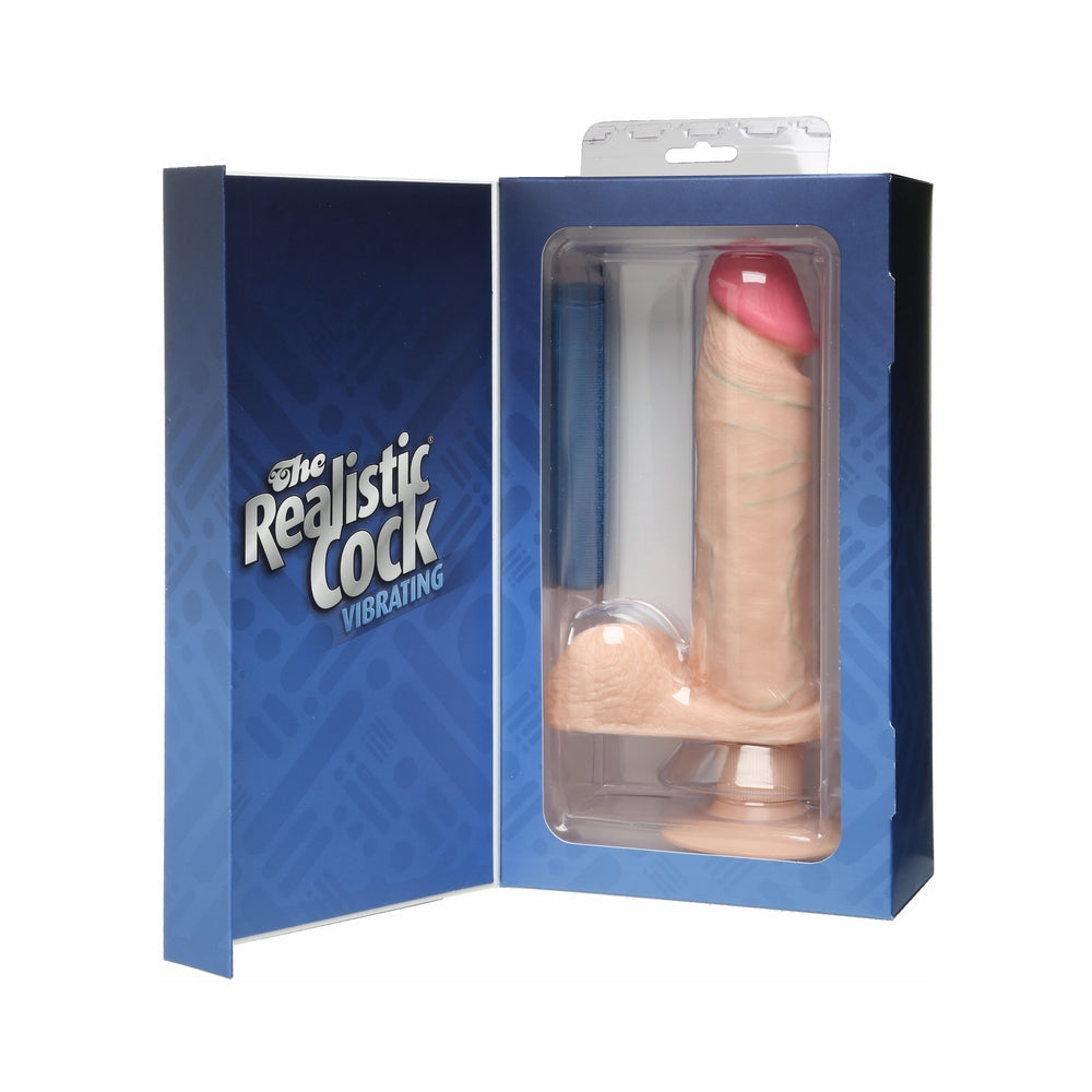 Vibro Realistic Dildo 8 inch - Beige
