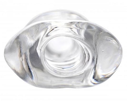 Tight Hole Clear Ribbed Penis Sheath