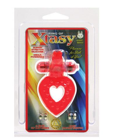 RING OF XTASY RABBIT SERIES RED SILICONE