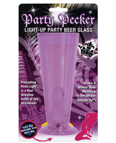 Beer Glass Light Up Pecker Party Purple
