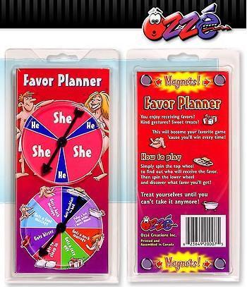 Favor Planner Spinner Game