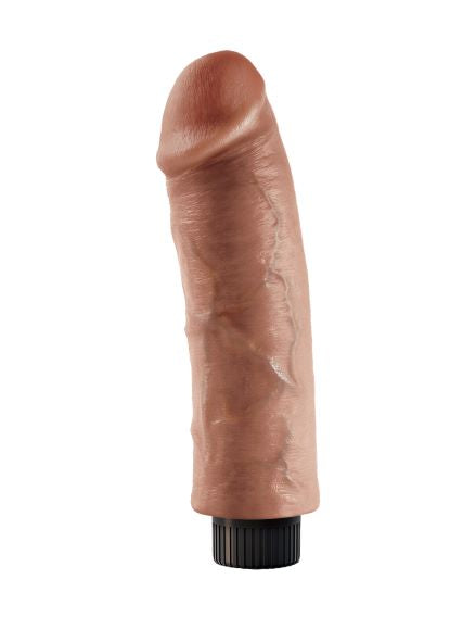 King Cock 8 Vibrating Cock - Tan