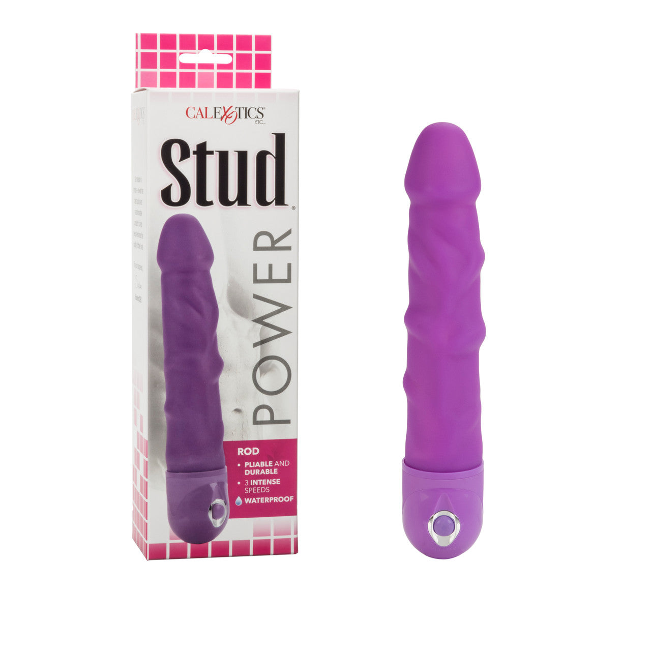Waterproof Power Stud Rod Dong - Purple