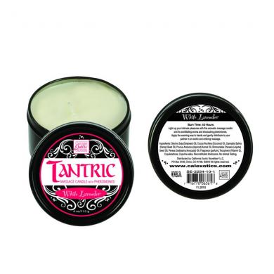 Tantric Soy Massage Candle W/PheromonesWhite Lavender