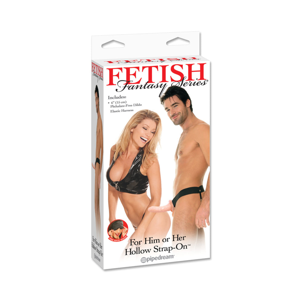 Fetish Fantasy Hollow Strap On 6.5 Inches Beige