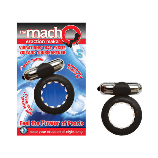 The Macho Erection Maker Cock Ring Black