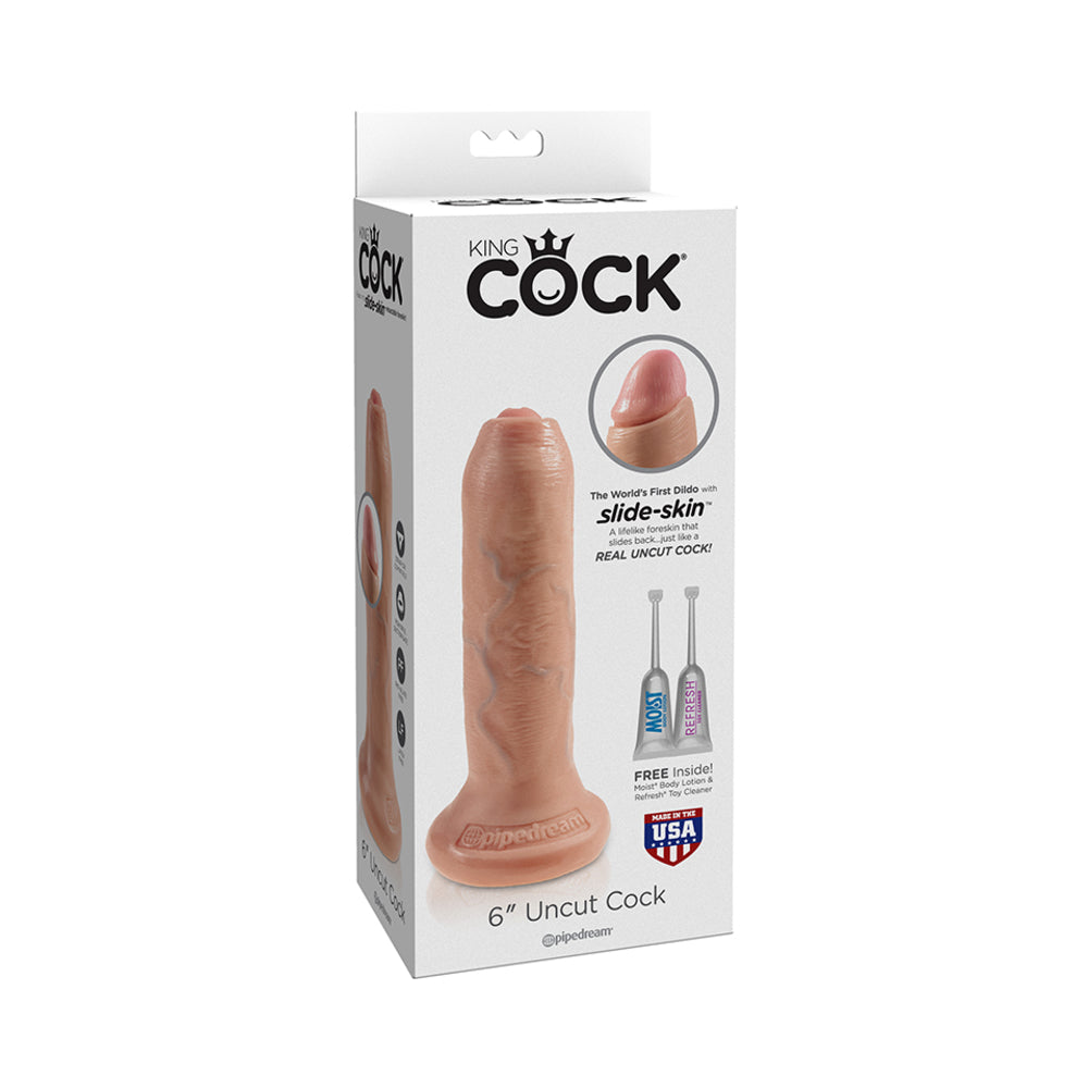 King Cock 6 inches Uncut Dildo Beige