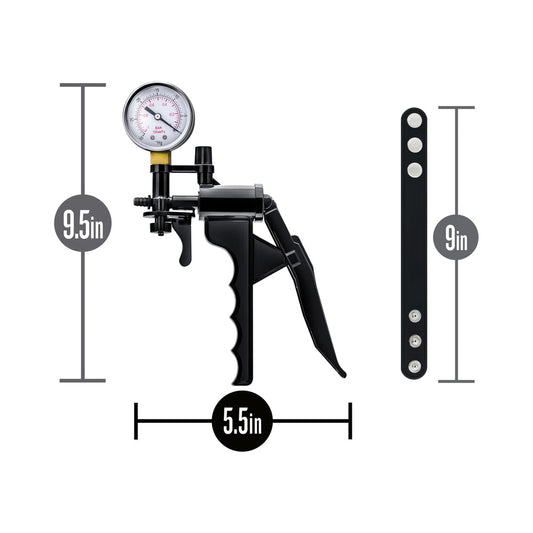 Performance - Gauge Pump Pistol With Silicone Tubing & Silicone Cock Strap - Black