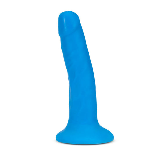 Neo Elite - 6-inch Silicone Dual-density Cock - Neon Blue